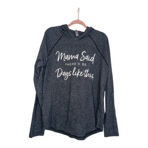 charcoal grey “mama said there’d be days like this” size MEDIUM, EUC, worn once!